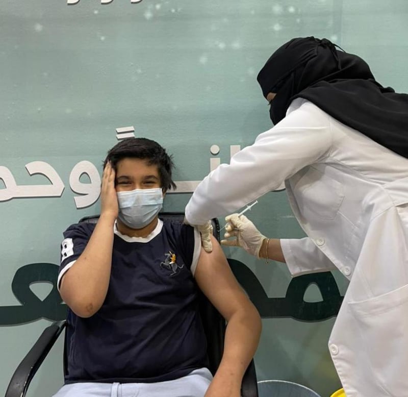 Saudi Arabia has begun inoculating children aged 12 and older with the Pfizer Covid-19 vaccine. Photo: Saudi Ministry of Health