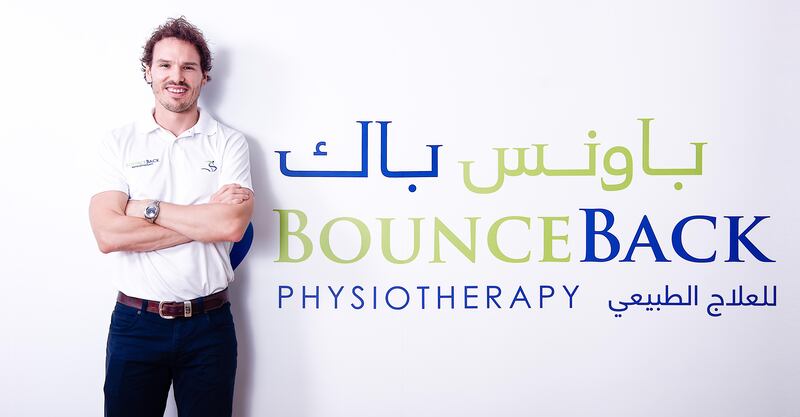 A handout photo of Tim Fletcher of BounceBack Physiotherapy in Abu Dhabi (Courtesy: BounceBack Physiotherapy) *** Local Caption ***  al21fe-fitness-fletcher.jpg