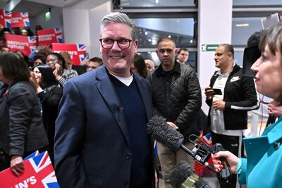 Labour leader Keir Starmer speaks following Labour candidate for West Midlands Mayor Richard Parker's victory following the declaration for West Midlands Mayor, on May 4, in Birmingham. Getty Images