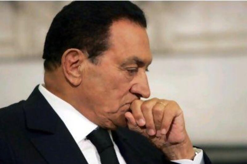The former Egyptian president Hosni Mubarak.