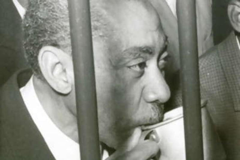 Sayyid Qutb behind bars in Cairo in 1966, the year of his execution.