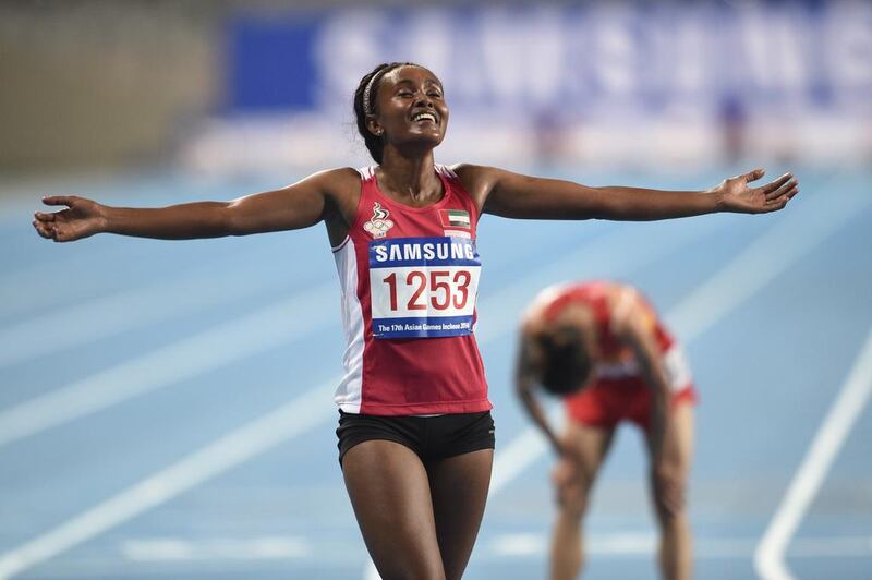 Alia Saeed is a 10,000m runner and took gold at the 2014 Asian Games and the 2015 Asian Championships. Martin Bureau / AFP