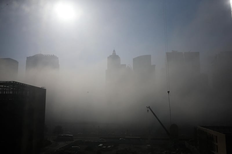 DUBAI, UAE. March 6, 2014- Fog blankets JLT in the early morning in Dubai, March 6, 2014. (Photo by: Sarah Dea/The National, Story by: STANDALONE, NEWS)
