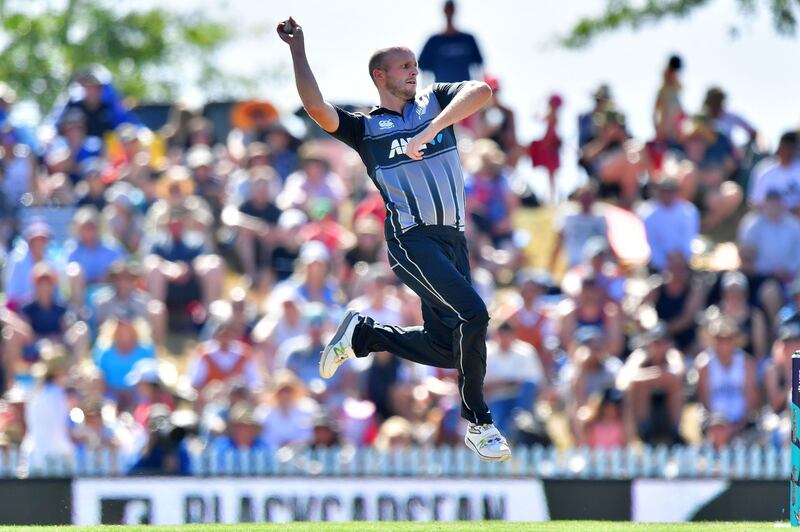 New Zealand's Seth Rance bowls during the first Twenty20 international between New Zealand and the West Indies. Marty Melville / AFP Photo