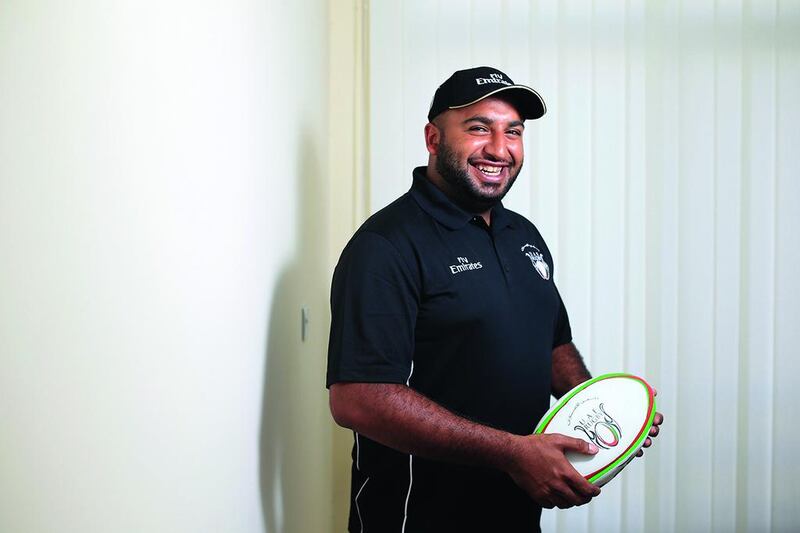 Yousuf Shaker led the all-Emirati national sevens side to its first win and is a qualified coach. Sarah Dea / The National


