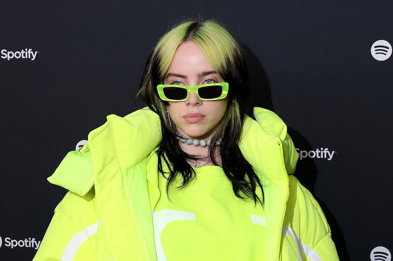 Billie Eilish arrives at the 2020 Spotify Best New Artist Party at The Lot Studios on Thursday, Jan. 23, 2020, in West Hollywood, Calif. (Photo by Willy Sanjuan/Invision/AP)