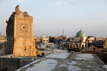 The Al Nuri Mosque in Mosul, destroyed by ISIS, is being rebuilt with assistance from the UAE. Reuters