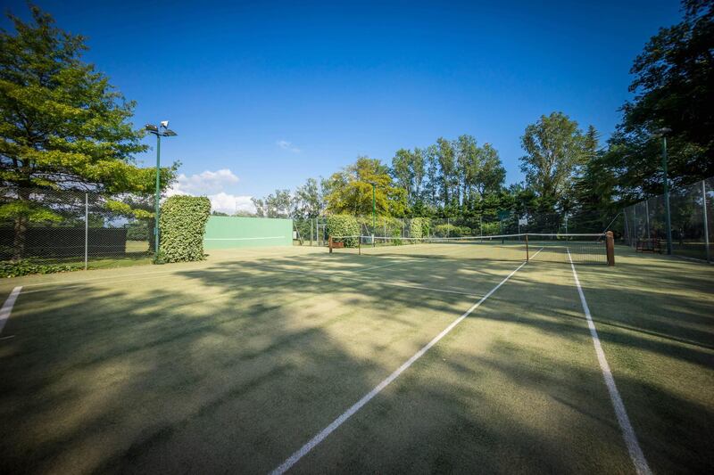 The tennis courts. Courtesy Chateau De Tourreau