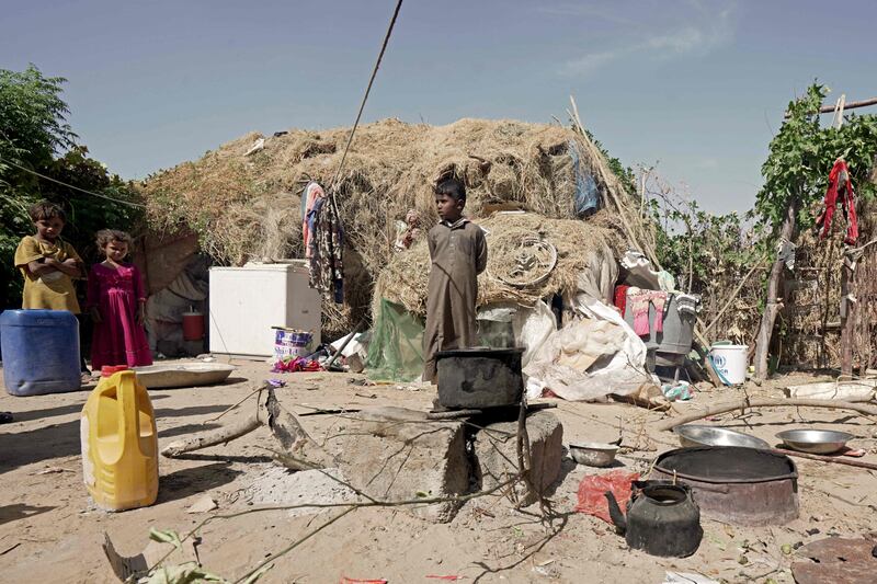 Concerns for children living in Al Sumya camp are growing as temperatures drop during the winter. AFP