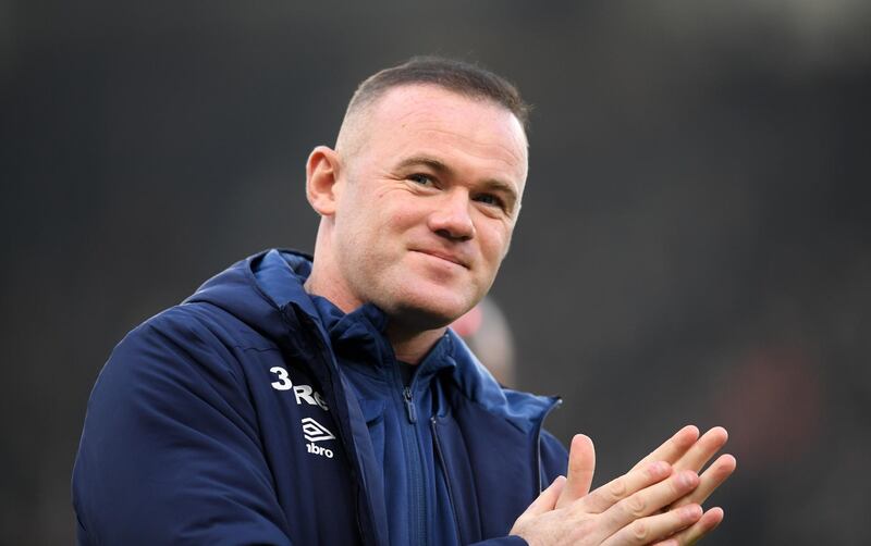 Wayne Rooney is introduced to Derby County fans prior to the Championship match against Queens Park Rangers on November 30. Getty Images
