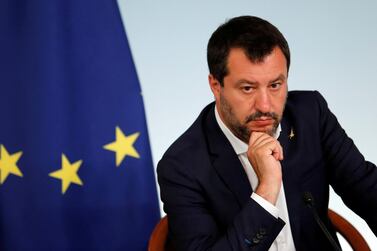 Italian Deputy Prime Minister Matteo Salvini has been bolstered by success in European parliamentary elections. Reuters