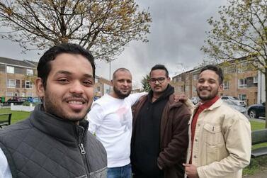 The asylum claims of Hussein, second left, and his sons, from left, Hassan, Hazem and Hamzah will be heard together, the UK government decided. Handout