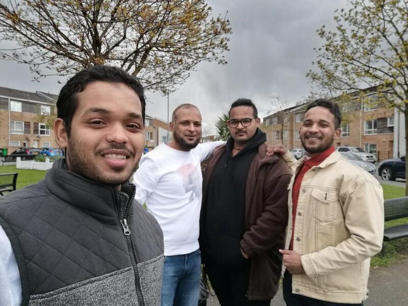 The asylum claims of Hussein, second left, and his sons, from left, Hassan, Hazem and Hamzah will be heard together, the UK government decided. Handout