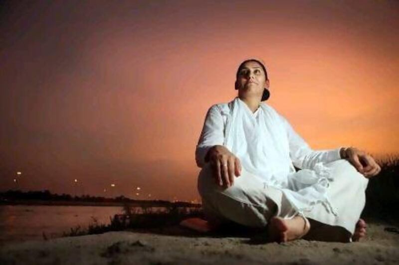 Sona Bahri teaches Raja Yoga at the Inner Space centre in Abu Dhabi. Delores Johnson / The National