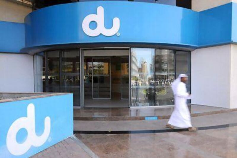 Du's offices in Dubai Media City. Profits have soared but a planned move into Saudi Arabia has been derailed. Charles Crowell for The National