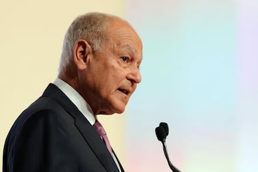 Ahmed Aboul Gheit, Secretary General of the Arab League, which on Sunday reaffirmed its pledge to establish a Dh367 million monthly fund for the Palestinian Authority. Chris Whiteoak / The National