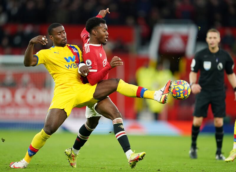 Marc Guehi - 7: Always looking to play out from back, as manager Patrick Vieira demands, even with United pressing high, particularly in first half. Stood tall to block Ronaldo shot on turn 18 minutes in and his positioning was spot on with balls into box. Booked in second-half for foul on Rashford. AP