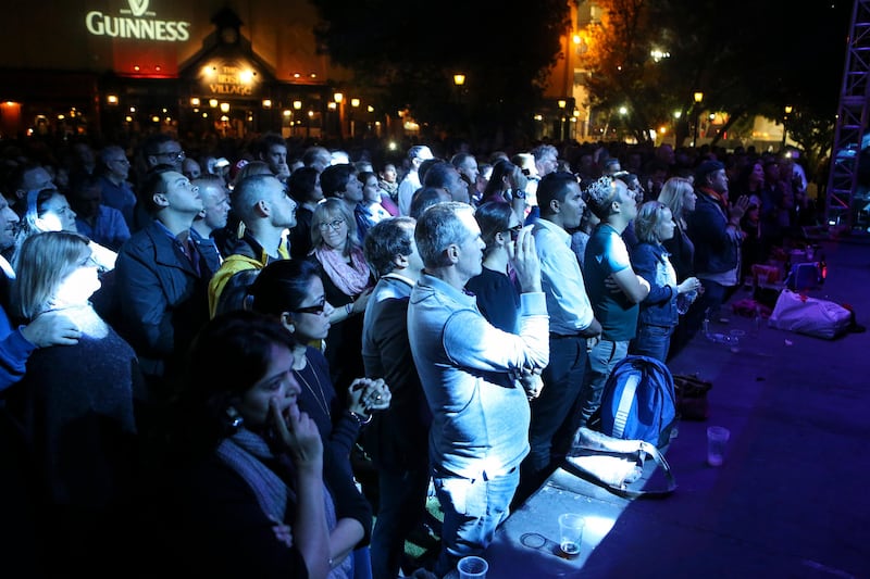 DUBAI, UAE. January 29, 2015 - Audiences are transfixed as Irish singer-songwriter Sinead O'Connor performs at Irish Village in Dubai, January 29, 2015. (Photos by: Sarah Dea/The National, Story by: Saeed Saeed, Arts and Life)
 *** Local Caption ***  SDEA290115-sinead14.JPG