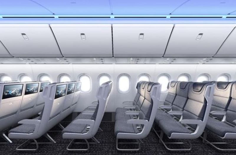 The economy class section of the 777X. Courtesy Boeing