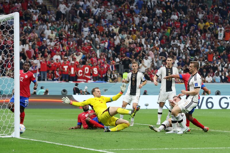Costa Rica's Yeltsin Tejeda levels at 1-1 with Germany. Getty