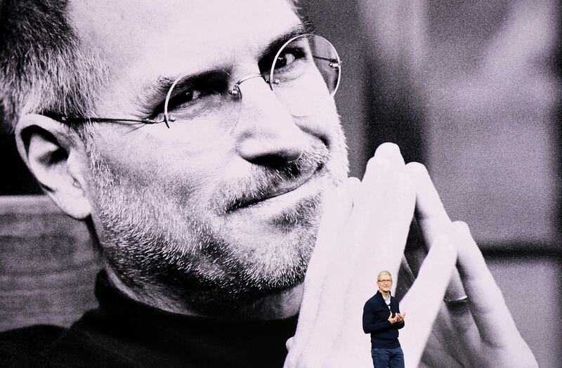 Tim Cook, chief executive officer of Apple Inc., speaks during an event at the Steve Jobs Theater in Cupertino, California. David Paul Morris / Bloomberg