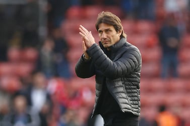 Soccer Football - Premier League - Southampton v Tottenham Hotspur - St Mary's Stadium, Southampton, Britain - March 18, 2023 Tottenham Hotspur manager Antonio Conte applauds fans after the match Action Images via Reuters/Paul Childs EDITORIAL USE ONLY.  No use with unauthorized audio, video, data, fixture lists, club/league logos or 'live' services.  Online in-match use limited to 75 images, no video emulation.  No use in betting, games or single club /league/player publications.   Please contact your account representative for further details. 