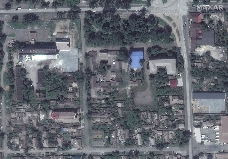 Homes and buildings in Mariupol before Russia's invasion of Ukraine. Reuters