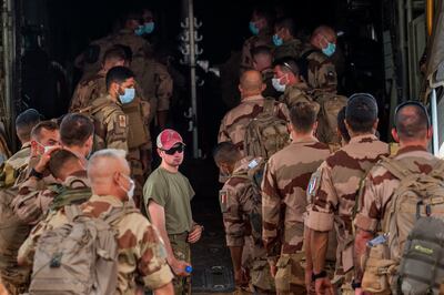 French Barkhane force soldiers after a four-month tour of duty in the Sahel leave their base in Gao, Mali. AP Photo