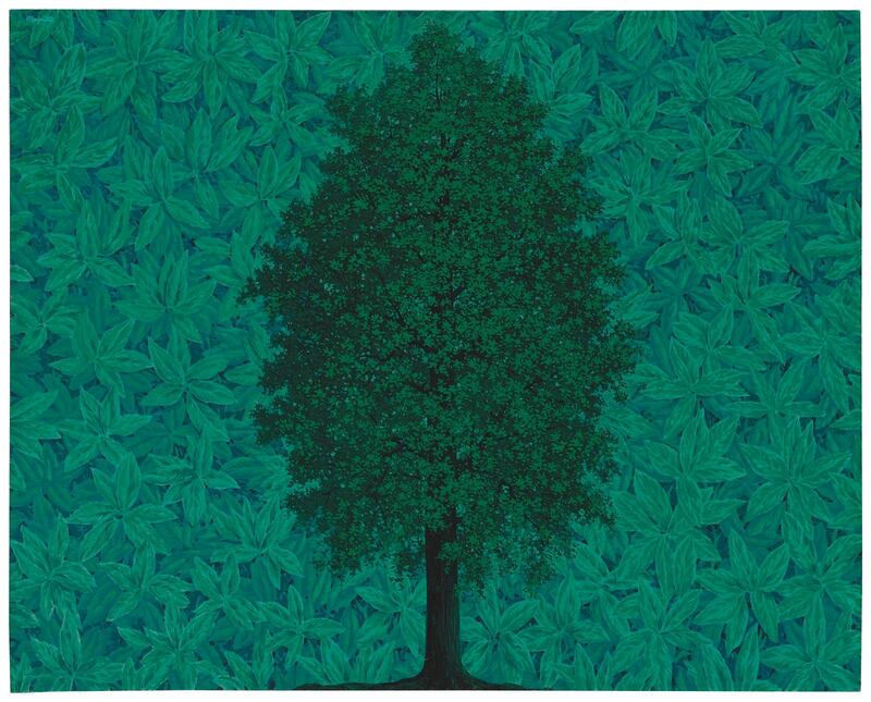 Rene Magritte's 'L’Arc de Triomphe' from 1962 was sold for $22,467,145 during the London segment of the auction. Courtesy Christie's