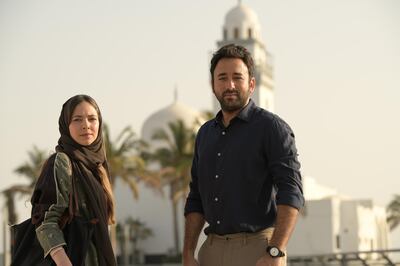 Fatima Al Banawi, left, and Yassir Al Saggaf, in 'Champions'. Al Maha Films, Lola Arabia