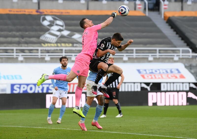 NEWCASTLE RATINGS: Martin Dubravka - 6, Was often commanding, but couldn’t react quick enough after Joao Cancelo’s shot got a deflection and had no chance of stopping Ferran Torres’ goals. Did well to start the move that resulted in Newcastle’s second penalty. Reuters