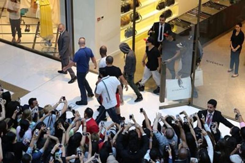 Justin Bieber was spotted at Dubai Mall on Sunday. Courtesy Dubai Mall