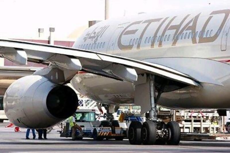 Etihad's first half revenue was up 28 per cent to US$1.72 billion. Andrew Parsons / The National