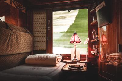 Inside the Historic Cabins onboard the Venice Simplon-Orient-Express. Photo: Belmond