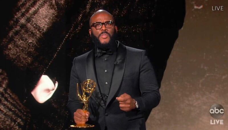 Tyler Perry accepts the Governors award during the 72nd Emmy Awards broadcast. AP