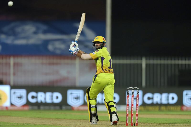 Murali Vijay  of Chennai Superkings bats during match 4 of season 13 of the Dream 11 Indian Premier League (IPL) between Rajasthan Royals and Chennai Super Kings held at the Sharjah Cricket Stadium, Sharjah in the United Arab Emirates on the 22nd September 2020.
Photo by: Deepak Malik  / Sportzpics for BCCI