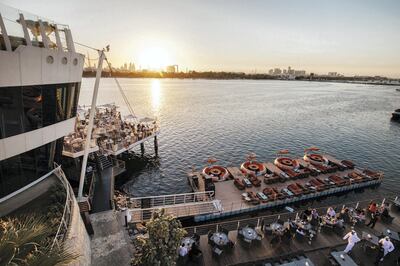 QD’s at Dubai Creek Golf & Yacht Club offers views of the Dubai Creek