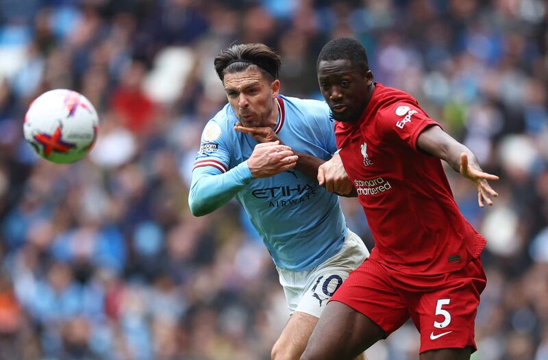 Ibrahima Konate - 5. He should have been much closer to Alvarez for City's first goal. Stopped a counterattack by shielding Alvarez off the ball in the 65th minute. Should have done better to stop De Bruyne’s pass to Grealish for City’s fourth goal. Reuters
