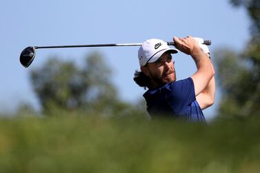 Abu Dhabi, United Arab Emirates - Reporter: Paul Radley and John McAuley: Tommy Fleetwood tees off on the 3rd hole on the 4th and final day of the Abu Dhabi HSBC Championships. Sunday, January 19th, 2020. Abu Dhabi Golf Club, Abu Dhabi. Chris Whiteoak / The National