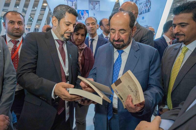 Sheikh Dr. Sultan bin Muhammad Al Qasimi, Ruler of Sharjah, visited the Frankfurt Book Fair 2018.  Sharjah Media Corporation