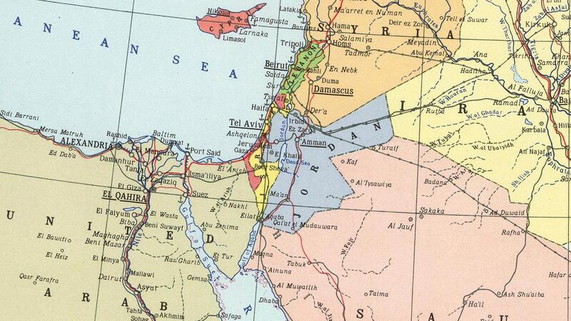 A map of Jordan from 1967.