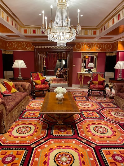 The living room of the Burj Al Arab's Royal Suite. Janice Rodrigues / The National