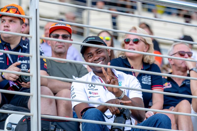 Race fans enjoy the third practice session of the Abu Dhabi Grand Prix. Victor Besa / The National