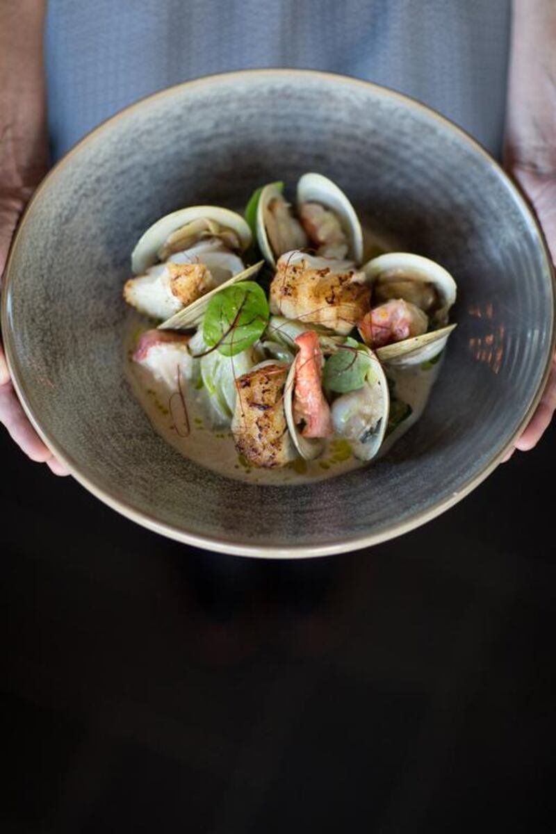 A seafood dish at Union restaurant in Portland, Maine. Photo by Kari Herer