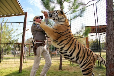 A scene from Netflix documentary series ‘Tiger King: Murder, Mayhem and Madness’. Netflix