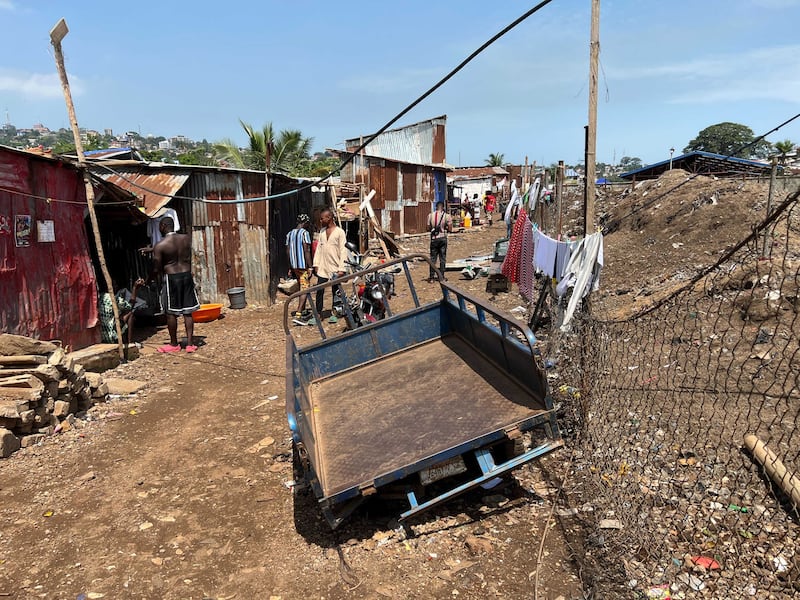 Kolleh Town landfill centre in Sierra Leone - home to more than 2,000 residents that mine the site for recyclable materials. Andy Scott / The National