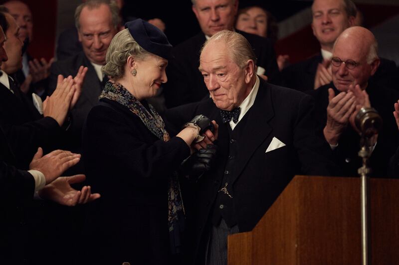 Lindsay Duncan as Clementine Churchill and Gambon as the former British prime minister in Churchill’s Secret. Photo: ITV Choice
