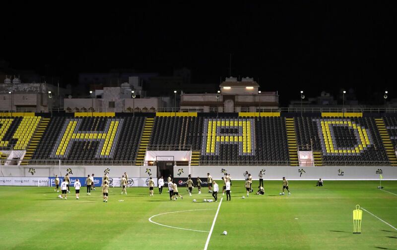 Real Madrid train at Ittihad Club in Jeddah ahead of the Spanish Super Cup final with Atletico Madrid. Getty Images