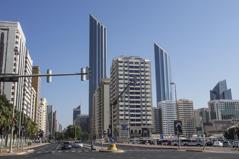 Abu Dhabi, United Arab Emirates. December 2, 2015///

High-end apartments for rent in the Corniche. World Trade Center building and  Burj Mohammed bin Rashid tower, view from street. Abu Dhabi, United Arab Emirates. Mona Al Marzooqi/ The National 

ID: 31783
Section: Business  *** Local Caption *** 151202-MM-BZ-STOCK-Corniche31783-016.JPG