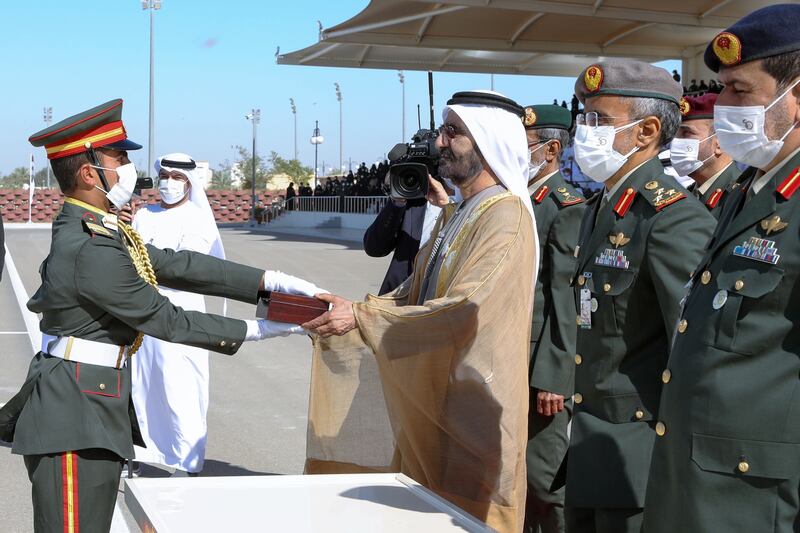 'He also realised the best way to invest in people is to educate them, so he started establishing military colleges and institutes. He founded this college that carries his name,' said Sheikh Mohammed.  Photo: Twitter